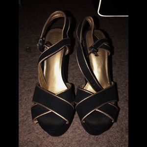 Black and Gold Wedges